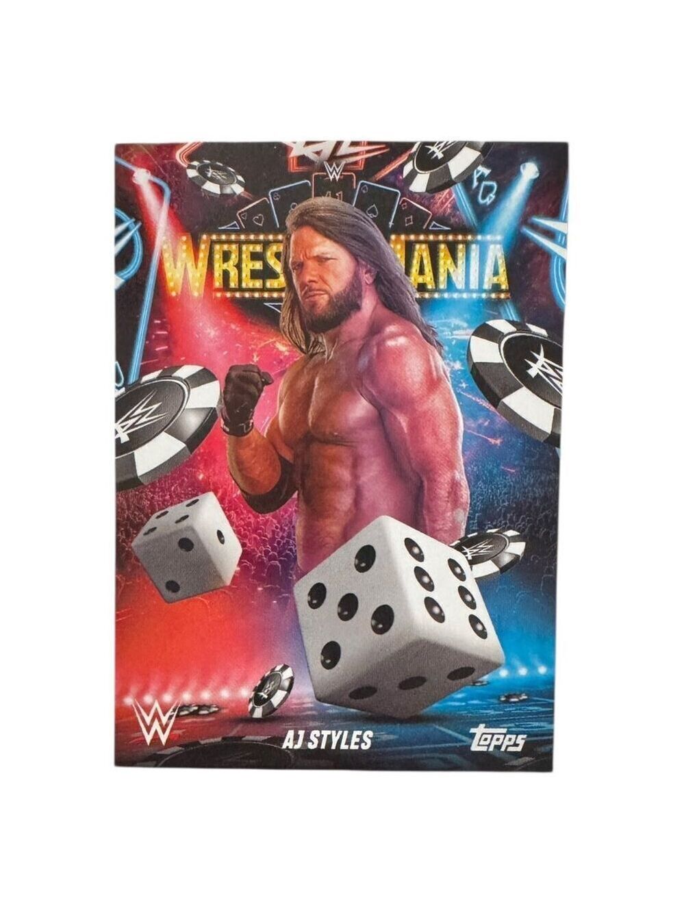 2025 Topps Wrestlemania 41 WWE WORLD Vegas Exclusive Card LE WM-12 AJ STYLES